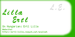 lilla ertl business card